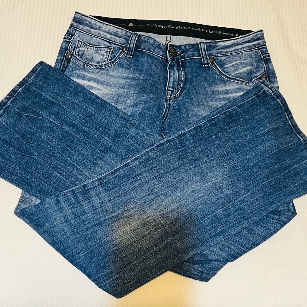 Express Women's Flare & Wide Leg Jeans - Blue